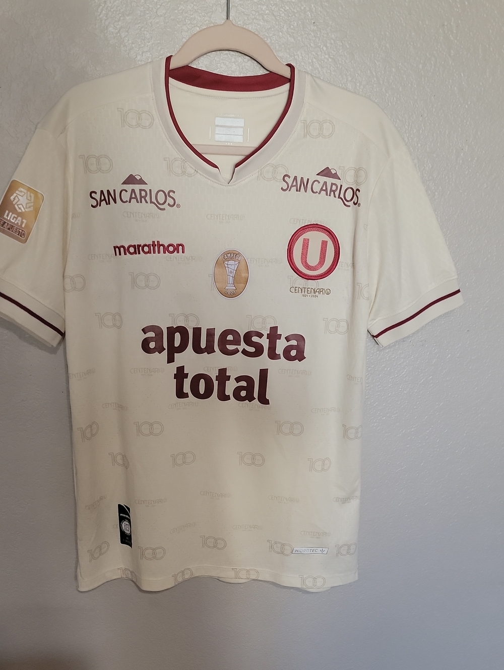 Universitario de Deportes Cream & Maroon Home Jersey by